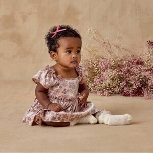 Noralee Girl’s Romper in Harvest Fleur